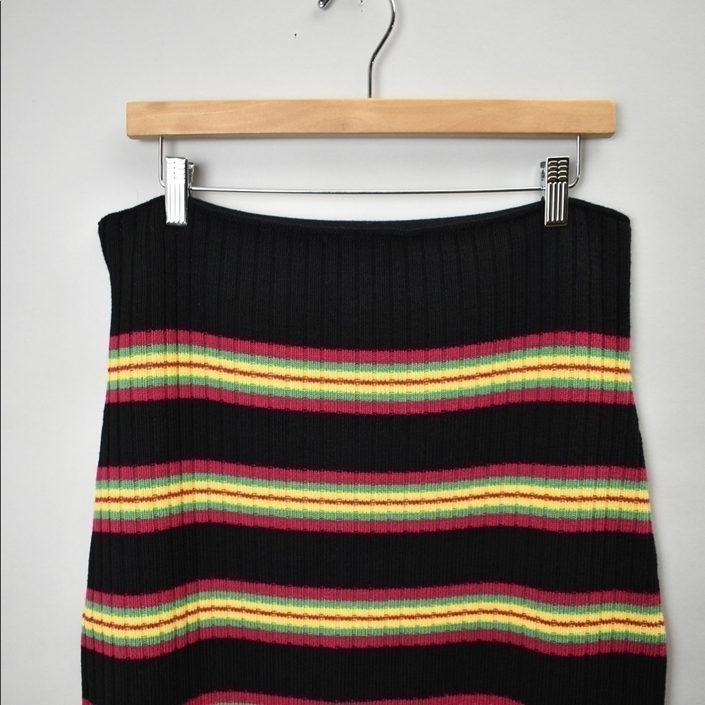 MARCO DE VINCENZO Knit Ribbed Stripe Skirt - Picture 8 of 14